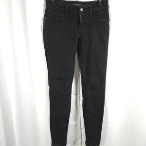 Lucky Brand Womens 0/25 28x30 Black Lizzie Low Skinny Leg Jeans Cotton Blend